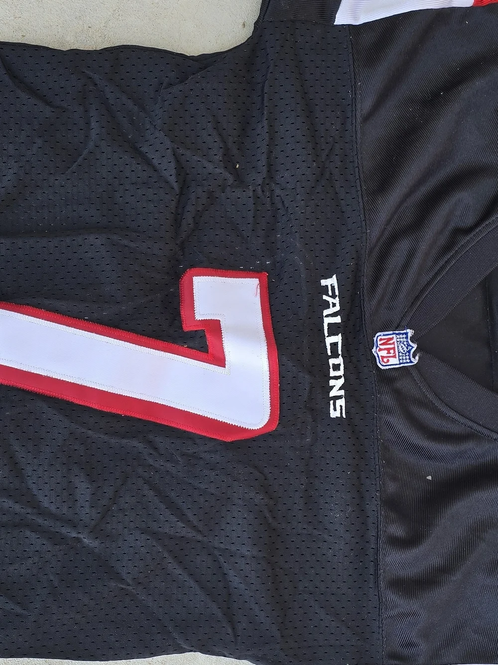 Black and Red Falcons Football Jersey #7